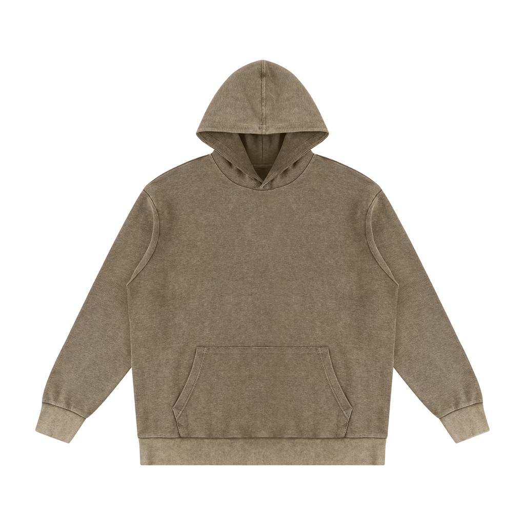 Pot Leaf Mineral Wash Oversized Hoodie - KR Woke Wear