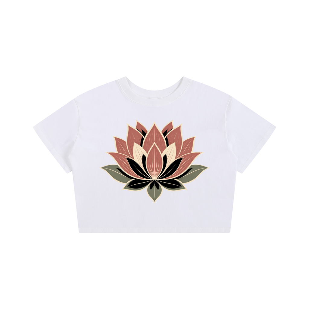 Lotus Baby Tee Seamless T-Shirt - 200 GSM - KR Woke Wear