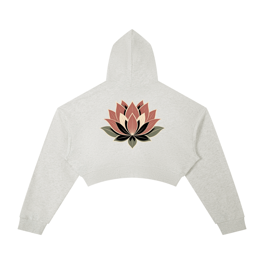 Lotus Essential Cropped Hoodie - KR Woke Wear