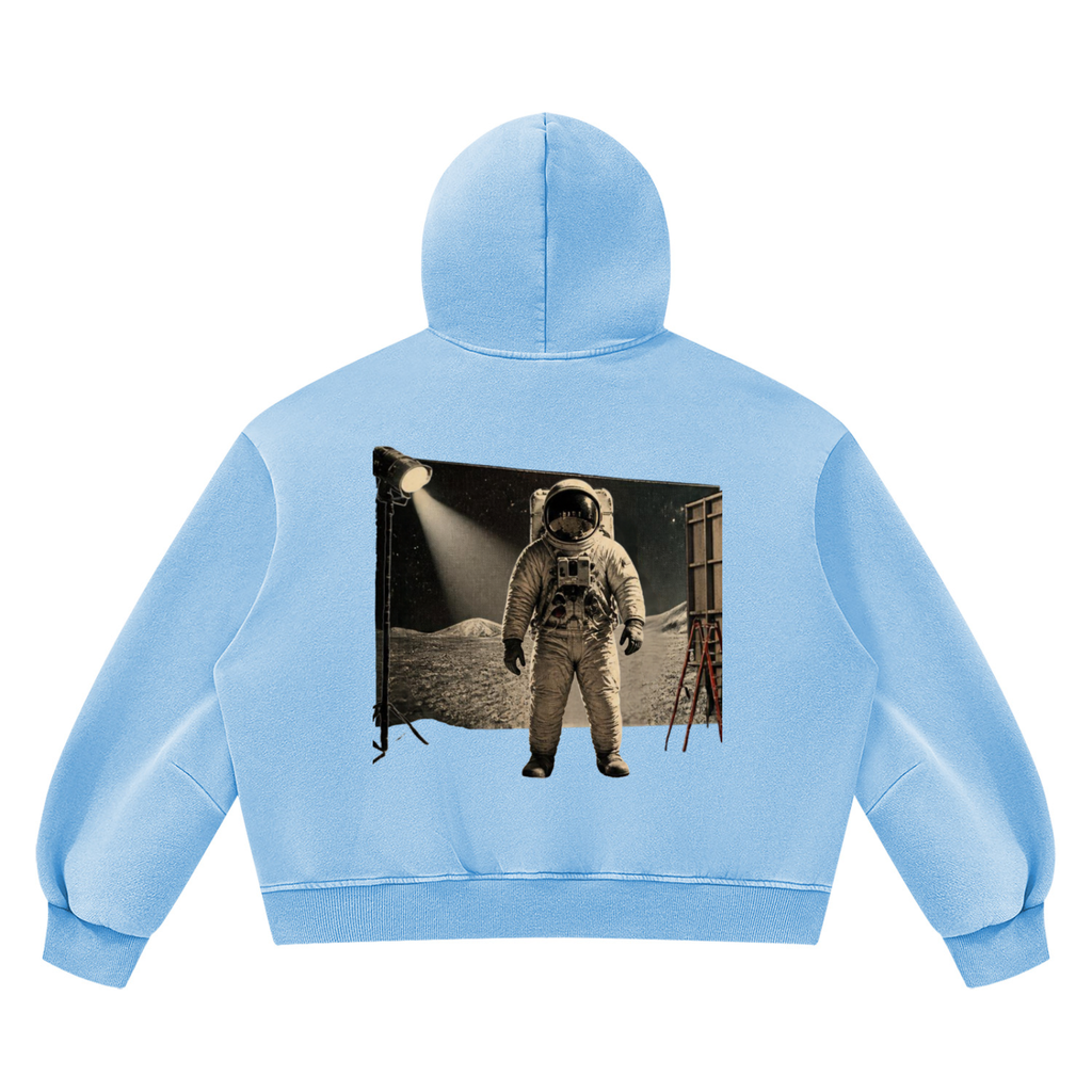 Woke AF Unisex Vintage Wash Boxy Fleece Hoodie - KR Woke Wear