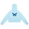 Butterfly Cropped Zip-Through Hoodie - KR Woke Wear