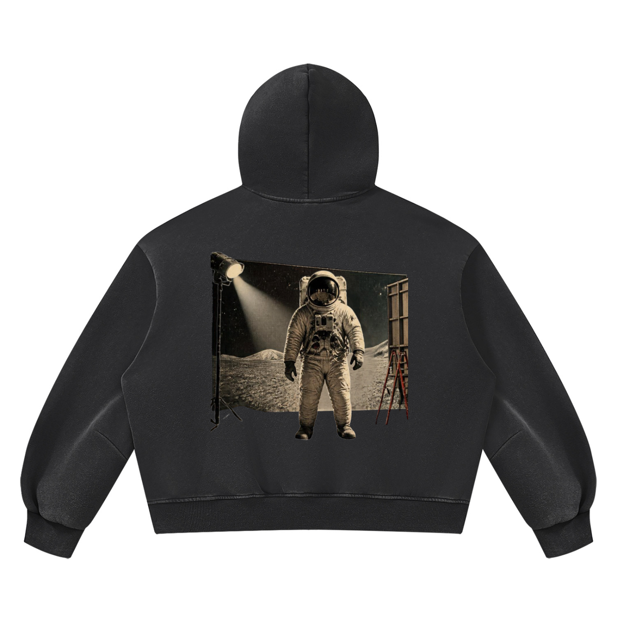 Woke AF Unisex Vintage Wash Boxy Fleece Hoodie - KR Woke Wear