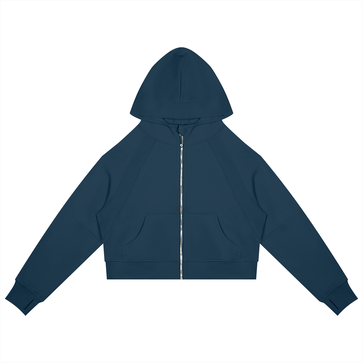 Butterfly Cropped Zip-Through Hoodie - KR Woke Wear