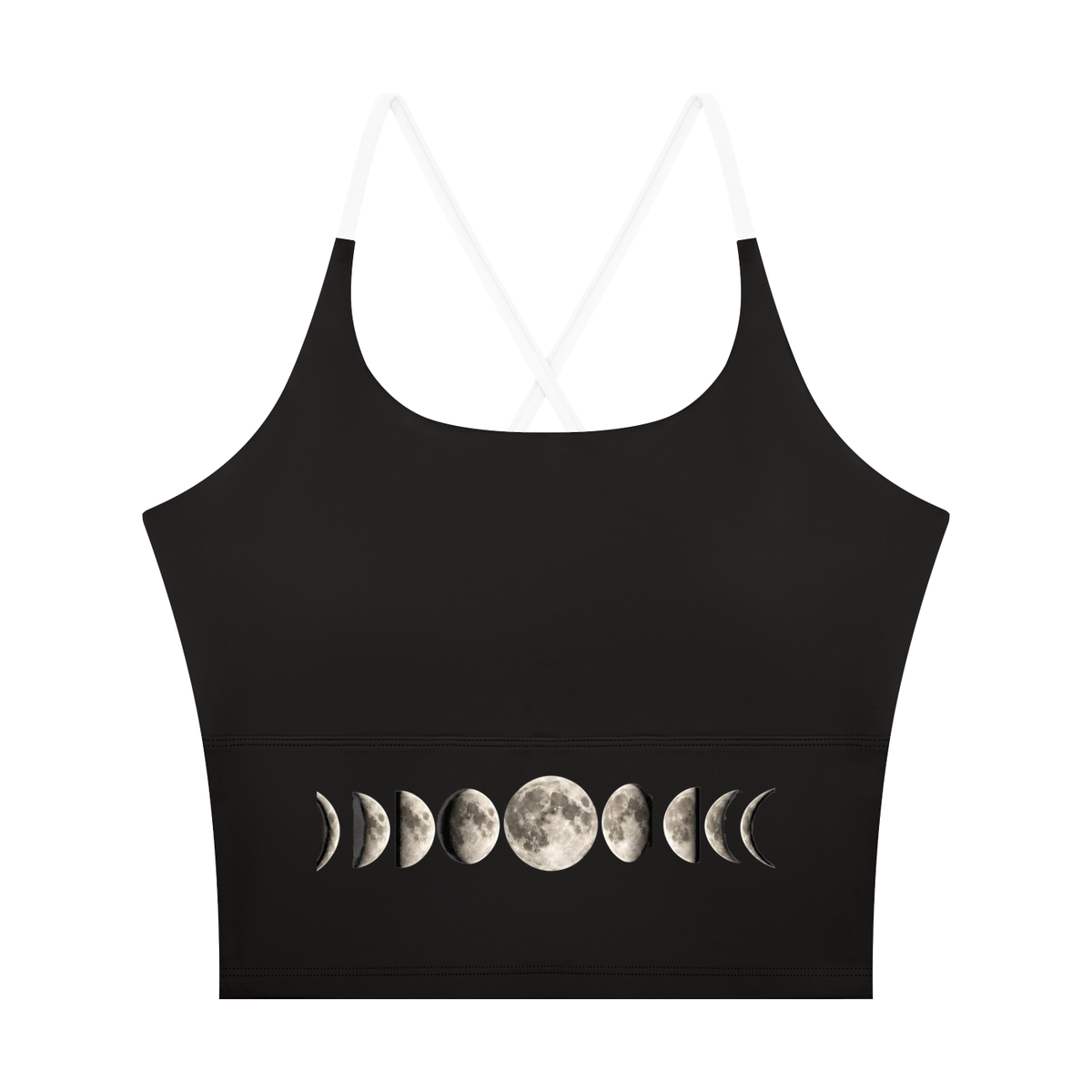 Moon Phases Women's Color Block Yoga Tank Top - KR Woke Wear