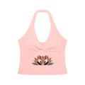 Lotus Women’s Ruched Halter Yoga Tank Top - KR Woke Wear