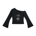 As Above, So Below Women's Off-Shoulder Bell Sleeve T-Shirt - KR Woke Wear
