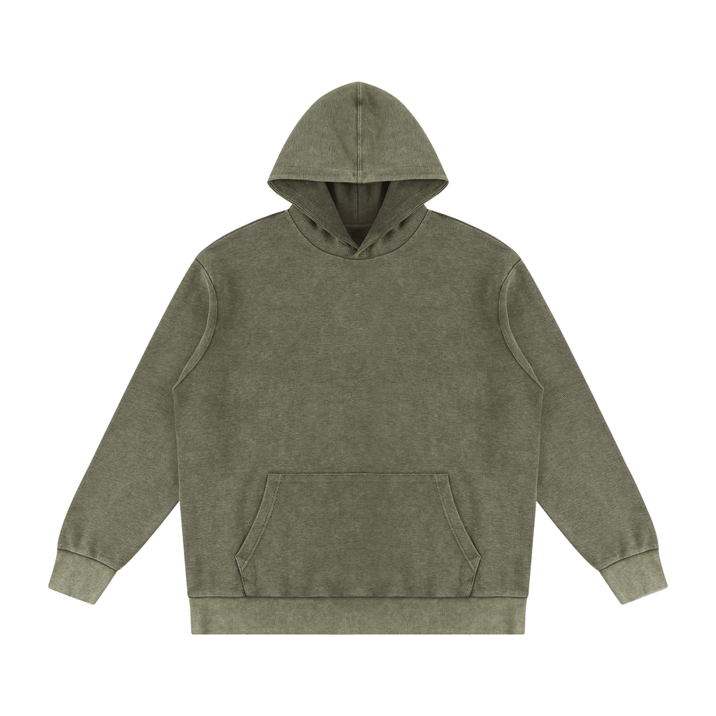 Pot Leaf Mineral Wash Oversized Hoodie - KR Woke Wear