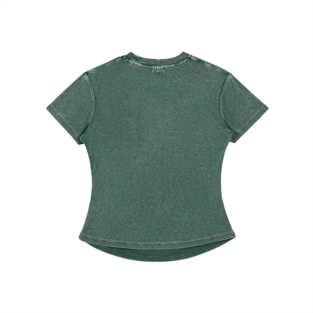 Lotus Vintage Washed Bodycon Cotton T-Shirt - KR Woke Wear