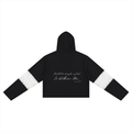 Behold, the Kingdom of God is Within You Women’s Cropped Lace-Panel Hoodie - KR Woke Wear