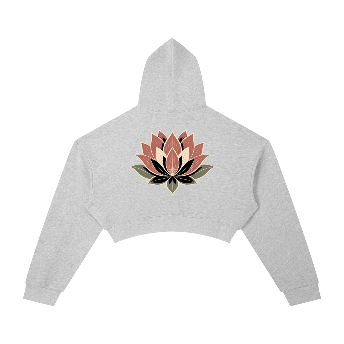 Lotus Essential Cropped Hoodie - KR Woke Wear