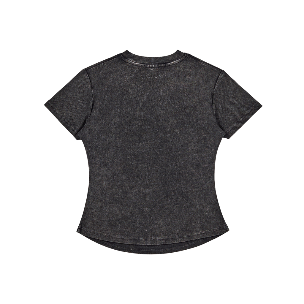 Lotus Vintage Washed Bodycon Cotton T-Shirt - KR Woke Wear