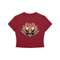 Lotus Women's Crewneck Crop T-Shirt - KR Woke Wear
