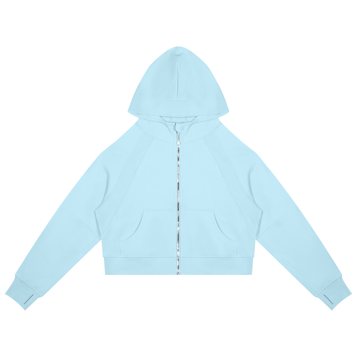 Butterfly Cropped Zip-Through Hoodie - KR Woke Wear